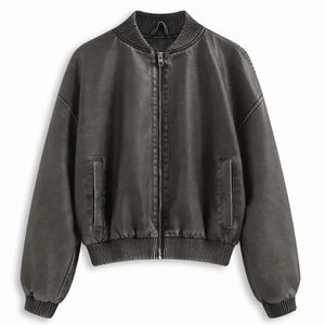 ZARA- FAUX LEATHER BOMBER